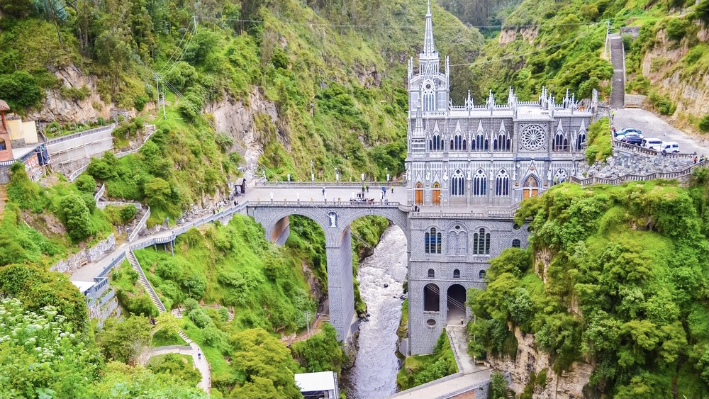 Neo-Gothic-Las-Lajas-Basilica-near-Ipiales Colombia