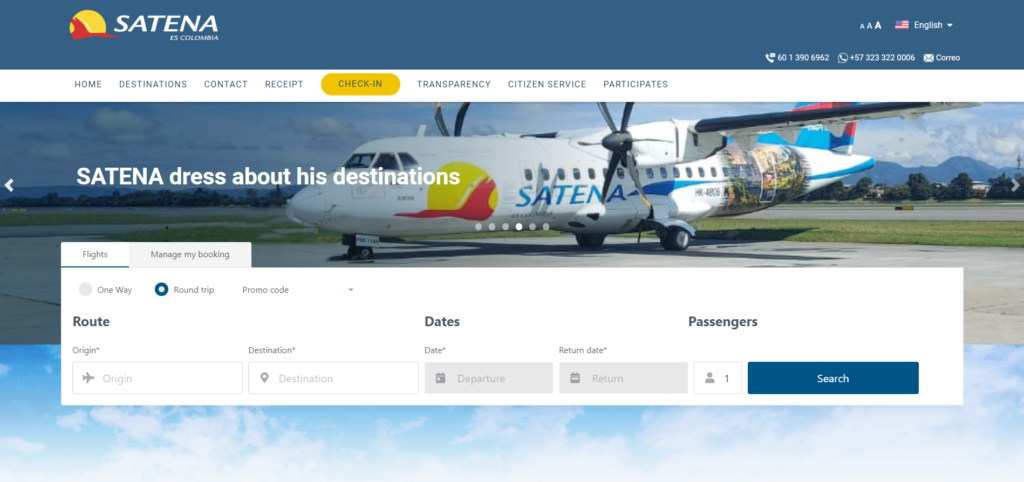 satena-airlines-destinations-web-page