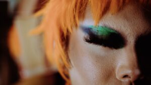 Female Eye with Colorful Eyeshadow Image for B52s