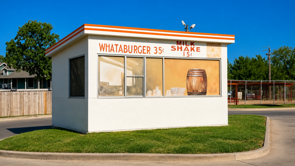 Whataburger Original Burger Stand Replica Corpus Christi Texas