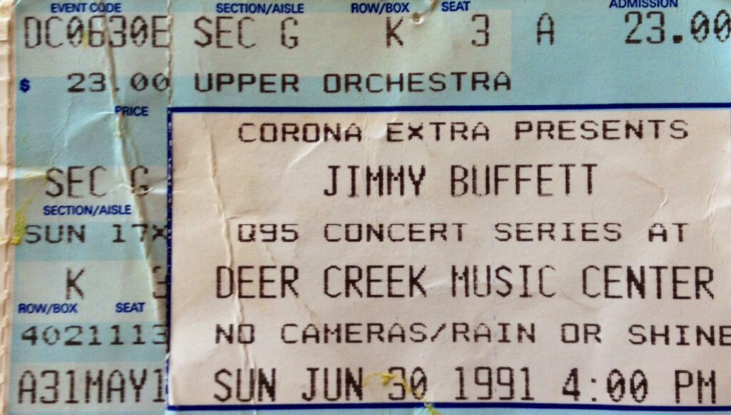Jimmy Buffett Concert Ticket