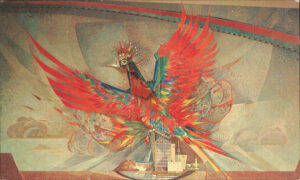 The Phoenix by Paul Coze in Terminal 2 of Sky Harbor in the 1960s